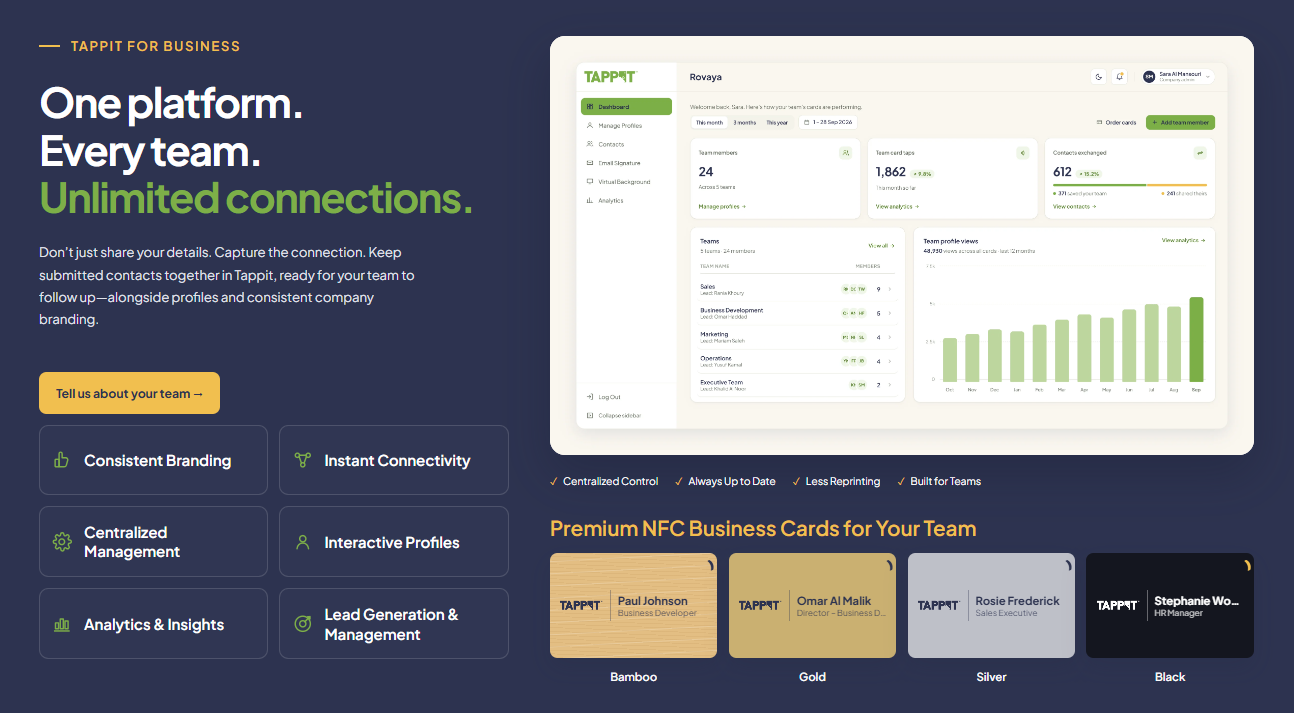 Tappit – Digital Business Cards & Paperless Networking screenshot 1
